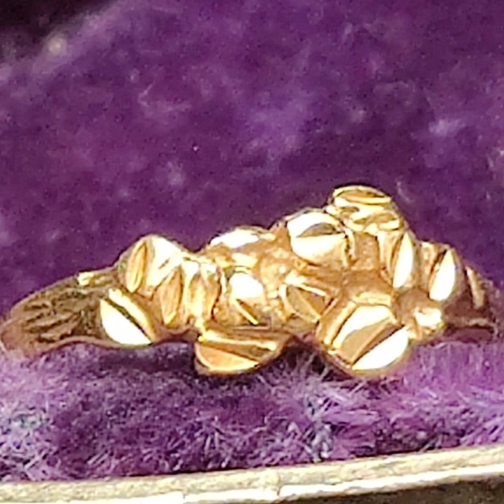 Modernist Vintage 14k Gold 5.5 Pinky Midi Ring